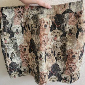 SHEIN Plus Size 0XL Dog Print Polyester Mini Skirt